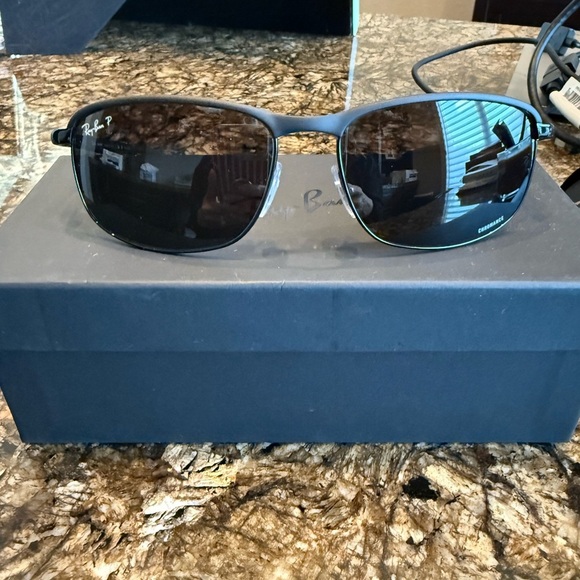 BRAND NEW RAY BAN RB3671CH CHROMANCE Matte black/Dark Grey Chromance Sunglasses - Picture 5 of 9